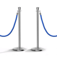 Chrome Stainless Steel Barrier, Stanchion Hotel Barriers Queue Manager/